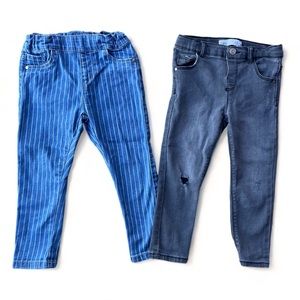 Set of Two Zara Baby Skinny Jeans Size 2-3 Years